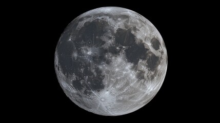 Aufkleber - Full moon on a dark night presented in 3D cartoon rendering