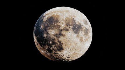 Aufkleber - Cartoon rendering of the moon in 3D during daylight