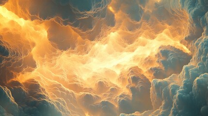 Leinwandbilder - 3D cartoon rendering of abstract fractal clouds suitable as an element in projects related to the universe cosmos astronomy science and education