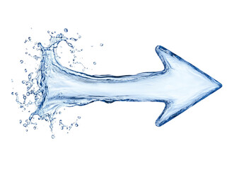 Aufkleber - High-Quality PNG of Arrow made of water on a white background – High Resolution