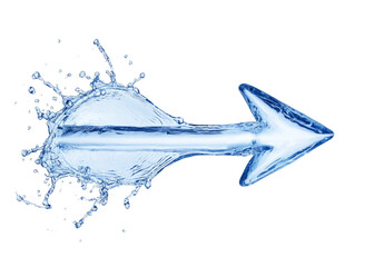 Aufkleber - High-Quality PNG of Arrow made of water on a white background – High Resolution