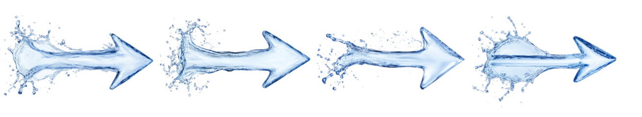 Aufkleber - High-Quality PNG of Arrow made of water on a white background – High Resolution