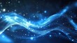 © Giovanni - Abstract blue backdrop featuring flowing lines and luminous particles