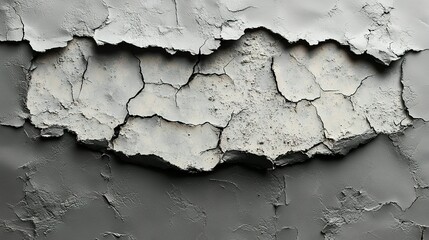 Wall Mural - Cracked and Peeling Gray Paint on a Surface