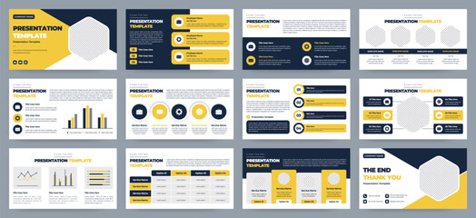 Wall Mural - modern presentation slide templates. infographic elements template set for web, print, annual report