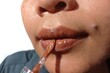 © Riska - close-up photo of woman wearing lip cream