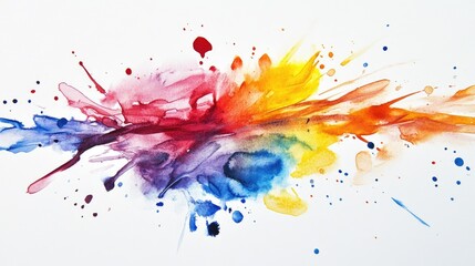 Wall Mural - Watercolor texture on a white background