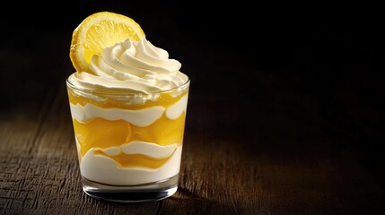 Sticker - Dessert with Whipped Cream and Lemon Slice