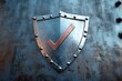 © MK - Metal shield with checkmark