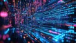© Tin - Abstract digital lines and data flow in vivid colors on a dark background