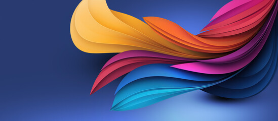 Wall Mural - Graceful Flow of Colorful Abstract Shapes