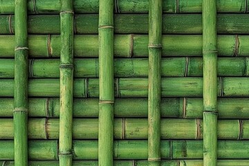 Sticker - Green bamboo wall