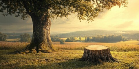 Poster - Tree Stump Field