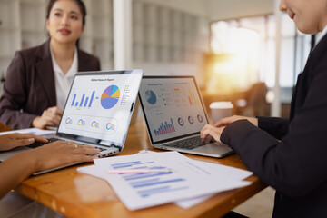 business people working together, financial advisory services concept. business teamwork and working