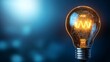© Koh's Smart - The glowing light bulb with a circuit board inside on a dark blue background showcases a modern and innovative concept, blending traditional lighting with advanced technology