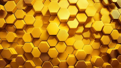 abstract modern yellow honeycomb pattern background with geometric design