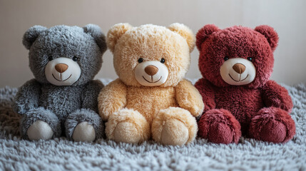 plush teddy bears: a perfect trio