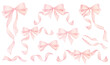 © ElenaMedvedeva - Coquette pink ribbon bow watercolor set isolated on white background. A delicate and charming hand drawn vector illustration. Perfect for greeting cards, printing and other design projects. © ElenaMedvedeva - Coquette pink ribbon bow watercolor set isolated on white background. A delicate and charming hand drawn vector illustration. Perfect for greeting cards, printing and other design projects.
