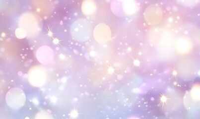 Wall Mural - abstract festive background with purple sparkling lights, bokeh effect and falling stars. generative