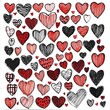 © Tanish - Valentine's Day clipart, cute doodle-style hearts