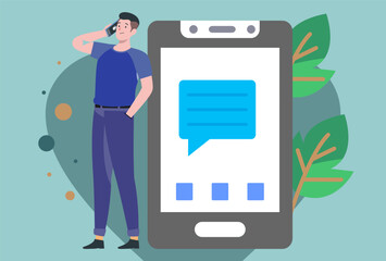 Wall Mural - 53 - cell phone concept illustration