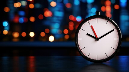 Aufkleber - Explore time's essence with a modern clock displaying vibrant backgrounds