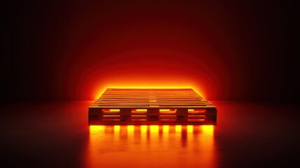 Poster - Illuminate your space with a stylish lighted pallet display