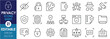 © Parbat - A set of line icons related to Privacy. Lock, fingerprint, document, security camera, VPN, safety, recognition, and so on. Vector editable stroke.