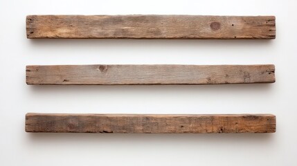 Aufkleber - Three rustic wooden planks enhance your home decor