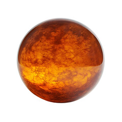 Fototapete - Captivating glass orb with a warm amber glow and shimmering reflections,evoking the vibrant colors of the autumn season.