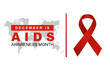 © Budi - December is AIDS Awareness Month  Banner Design. World AIDS Day 1st December 2024 Banner for Social Media and Campaign.