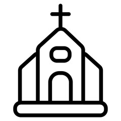 Poster - Church Line Icon