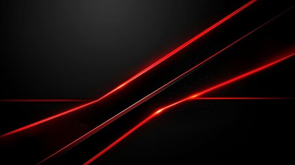 Wall Mural - Abstract Red Light Beams, Diagonal Lines, Technology, Modern Black Background, Gradient. 3D.