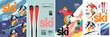 © Ardea-studio - Skiing. Ski. Vector sport illustration of skier, alpine skis, ski race, equipment, snow mountain for poster, background, cover or flyer © Ardea-studio - Skiing. Ski. Vector sport illustration of skier, alpine skis, ski race, equipment, snow mountain for poster, background, cover or flyer