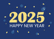 © Pixzot - 2025 Happy New Year text vector icon
