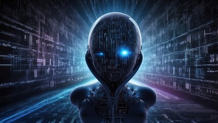  Future cyber protection system in abstract Background of binary coding-