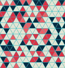 Wall Mural - Vector illustration of seamless geometric pattern. Aesthetic tile. Factory-style decor.