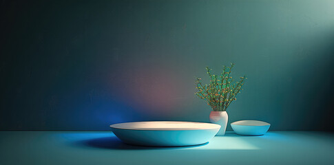 Wall Mural - the light gradient from blue to green on a dark background.