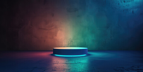 Wall Mural - the light gradient from blue to green on a dark background.