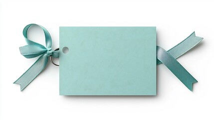 Leinwandbilder - Rectangular tag with a smooth ribbon like finish and secure loop positioned against a clean white background perfect for branding labeling and packaging design purposes