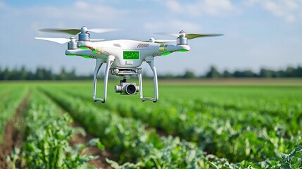 Aufkleber - Advanced Precision Farming with Drone Monitoring in Smart Agricultural Field   Efficient Data Driven Management of Plant Growth Soil Moisture and Environmental Sustainability