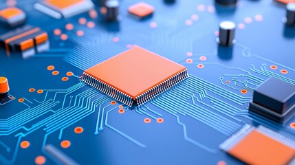 An abstract tech background with illuminated fiber optic connections, a quantum computing network system and electronic global intelligence