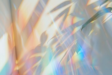 Wall Mural - rainbow light refraction overlay effect for photos and mockups
