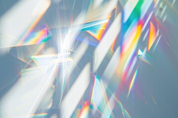 Wall Mural - rainbow light refraction overlay effect for photos and mockups