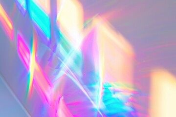 Wall Mural - rainbow light refraction overlay effect for photos and mockups