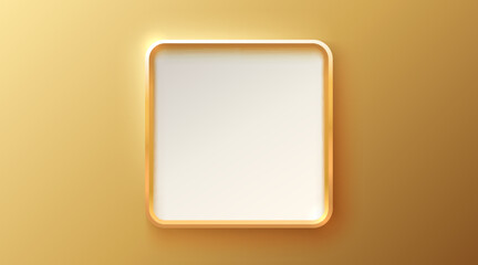 Wall Mural - Golden frame label, event bar button, gold signboard. Vector illustration