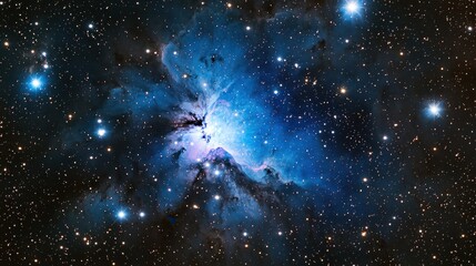 Wall Mural - A stunning cosmic nebula showcasing vibrant colors and star formations in deep space.