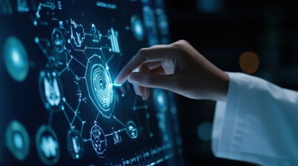 hand interacting with digital interface