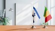© Vutuk - FLAGS OF ISRAEL AND MALI ON TABLE