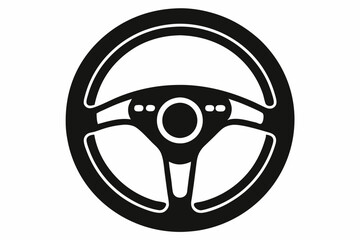 Wall Mural - Steering wheel vector icon, driving wheel silhouette, Car Steering wheel vector illustration